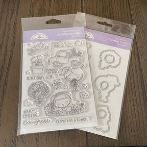 Doodlebug "Flower Girl" clear stamps & dies